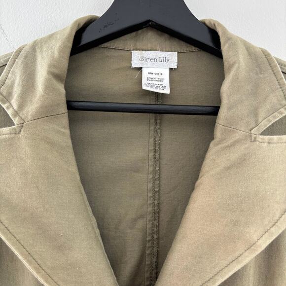 siren lily cotton green jacket size 1x - Picture 2 of 4
